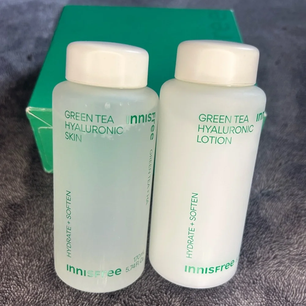 Innisfree Green Tea Hyaluronic Skin Care Toner & Lotion Set 170ml, New & Sealed